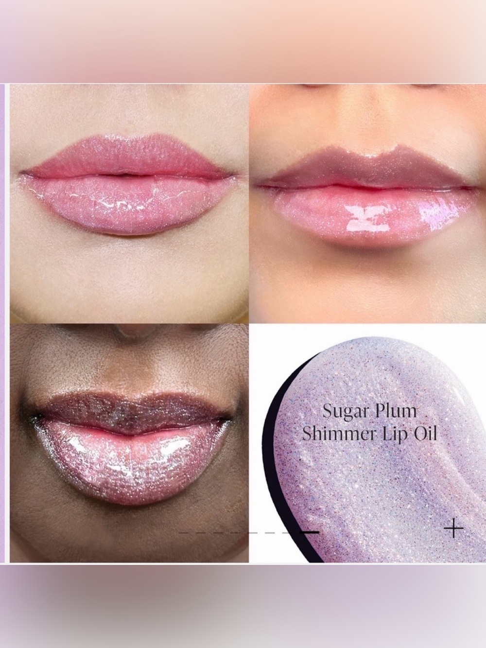 BYROE Sugar Plum Shimmer Lip Oil 3.7 mL – Vegan Hydrating Gloss – New In Box - Picture 6 of 6